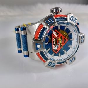 INVICTA WATCH MARVEL SUPERMAN AUTOMATIC MECHANICAL LIMITED BOLT BLUE SIL…